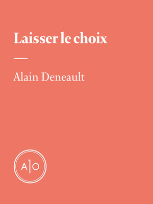 cover image of Laisser le choix